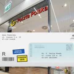 Jak wpisać kod pocztowy na kopercie? Przykład wysyłki listu priorytetowego do Gniezna z potwierdzeniem odbioru.