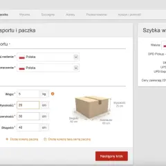 Formularz zamówienia przesyłki. Wpisz wymiary paczki, aby sprawdzić, poczta polska jak długo idzie paczka i koszty dostawy.
