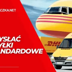 Przewóz mebli i przesyłek niestandardowych z DHL. Samochód dostawczy i samolot transportowy marki DHL.