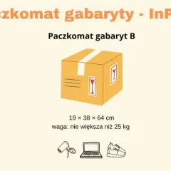 Paczkomat gabaryty A, B, C. Wymiary paczek i przykładowe przedmioty, które się w nich zmieszczą.