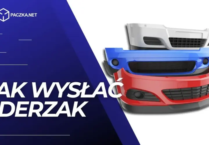 Stos zderzaków samochodowych w kolorach białym, niebieskim i czerwonym. Dowiedz się, czym wysłać zderzak, aby dotarł bezpiecznie.