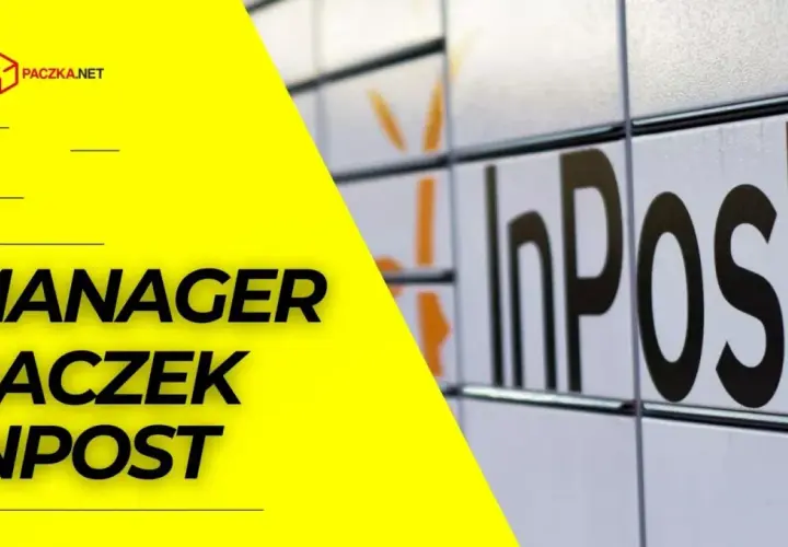 Manager paczek InPost gotowa do doręczenia. Logo Tania Paczka.net.