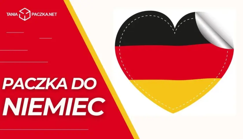 Tania Paczka.net oferuje wysyłkę dpd do niemiec. Serce z flagą Niemiec symbolizuje miłość do wysyłania paczek.
