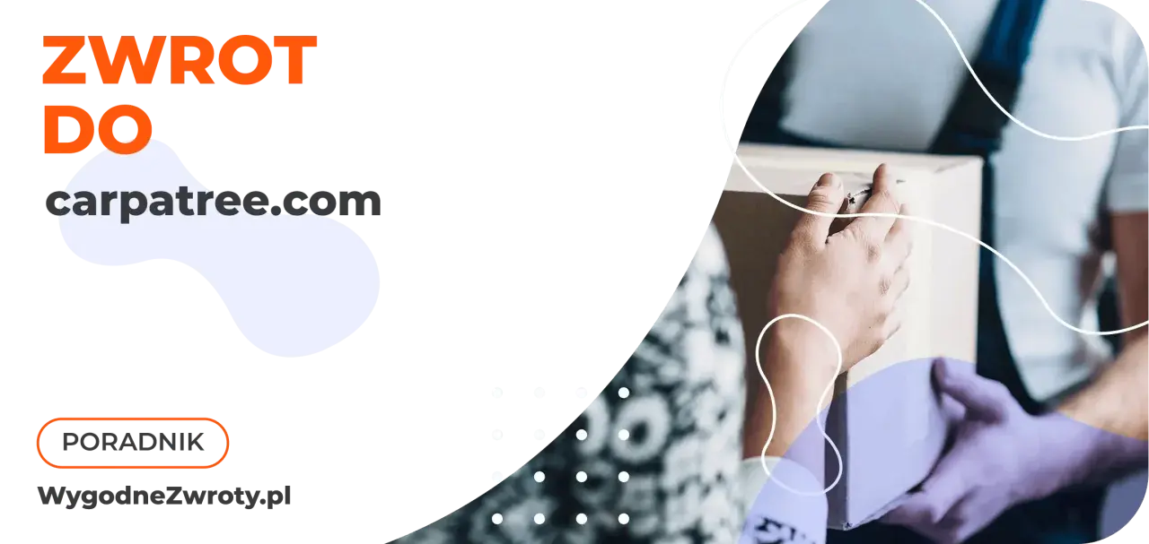 Zwrot do carpatree.com. Poradnik WygodneZwroty.pl. Dwie osoby przekazują sobie paczkę.