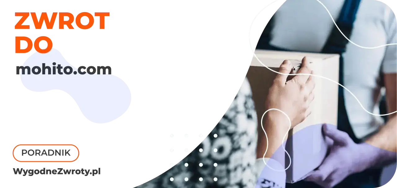 Zwrot do mohito.com. Poradnik WygodneZwroty.pl. Dwie osoby przekazują sobie paczkę.