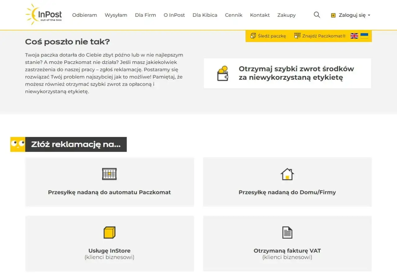 Masz problem z paczką? Zgłoś reklamację, jeśli Twoja inpost zagubiona paczka dotarła uszkodzona lub z opóźnieniem.