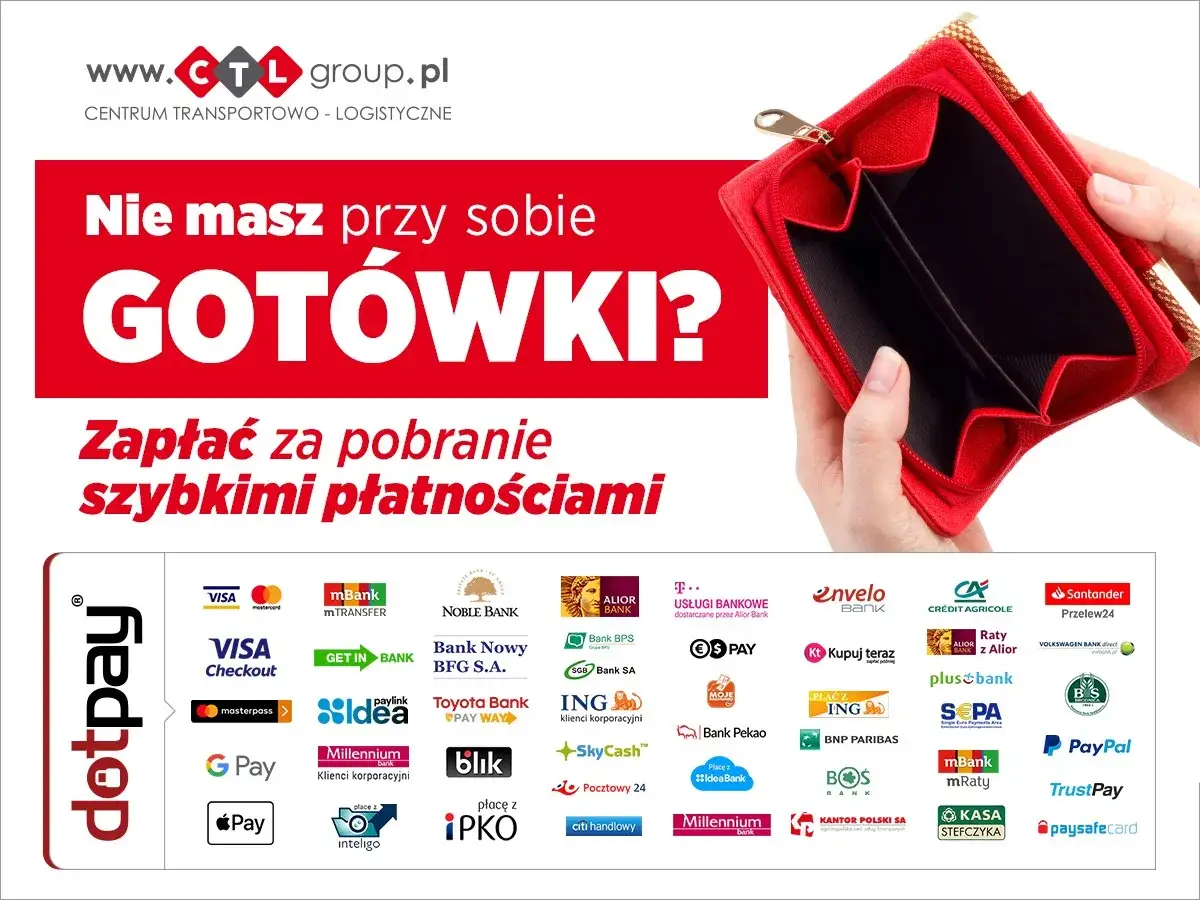 Nie masz gotówki? Zapytaj kuriera, czy u kuriera można płacić kartą. Szybkie płatności dotpay akceptują wiele banków i systemów.